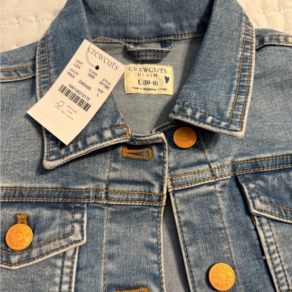 J. Crew Kids Denim Jacket with Gold Buttons